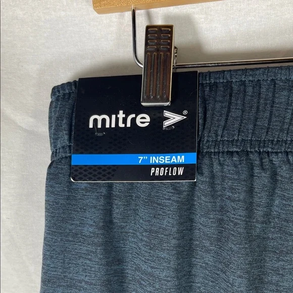 Mitre Men’s Athletic Shorts in Blue Heather - Picture 3 of 5